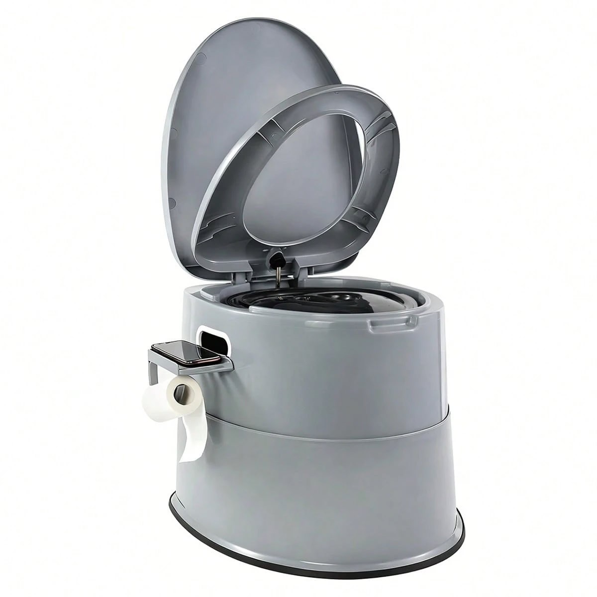 Portable Camping Toilet 1.3 Gal Detachable Bucket 300LB Gray