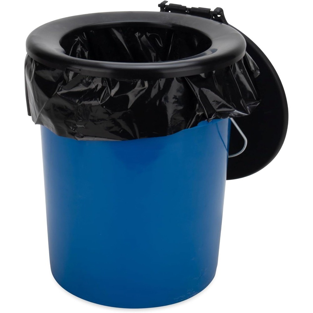 Camco Portable Toilet Bucket with Seat & Lid – 5-Gallon Camping Toilet Handle