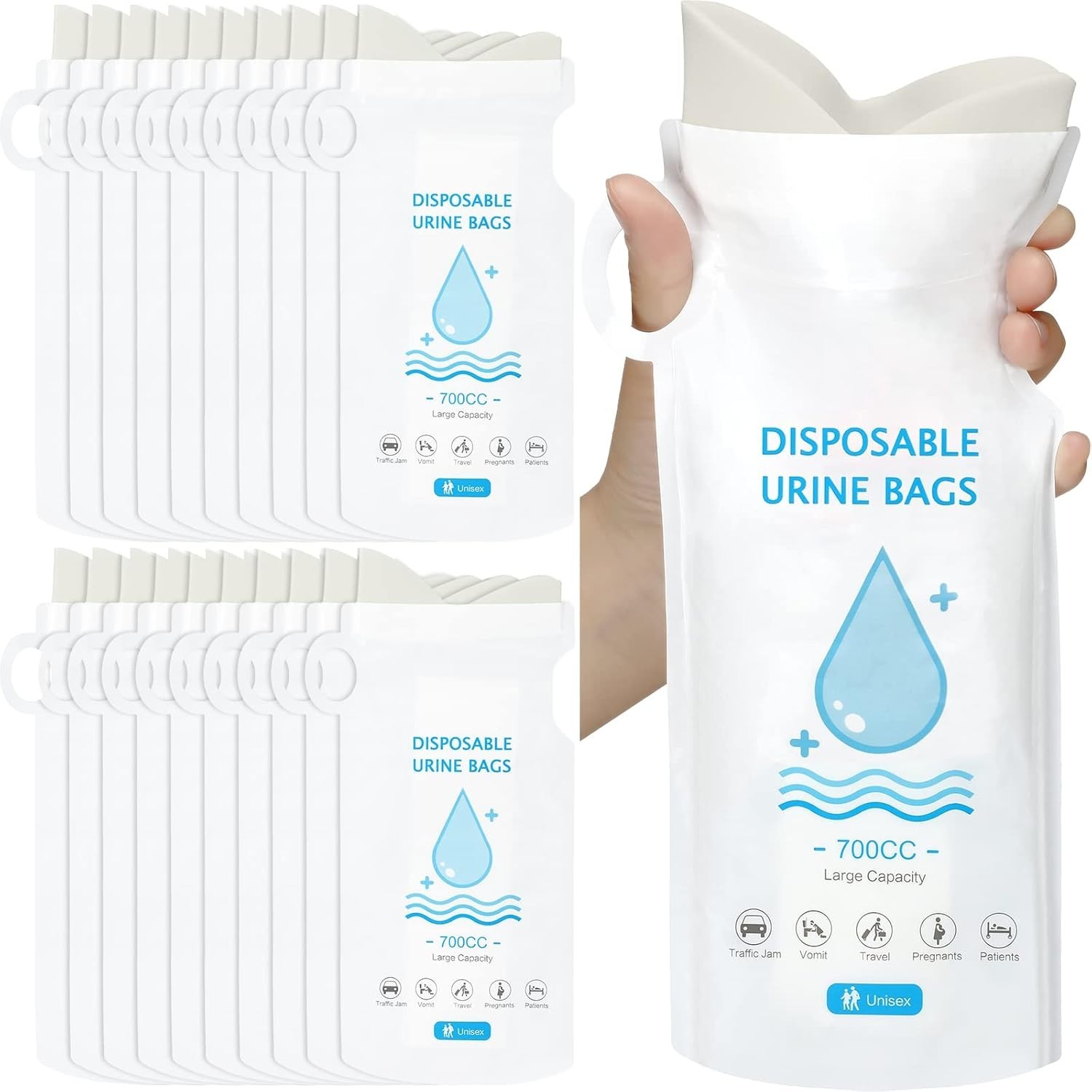 20pcs Disposable Emergency Urinal Bag Portable Travel Vomit Bag for Camping