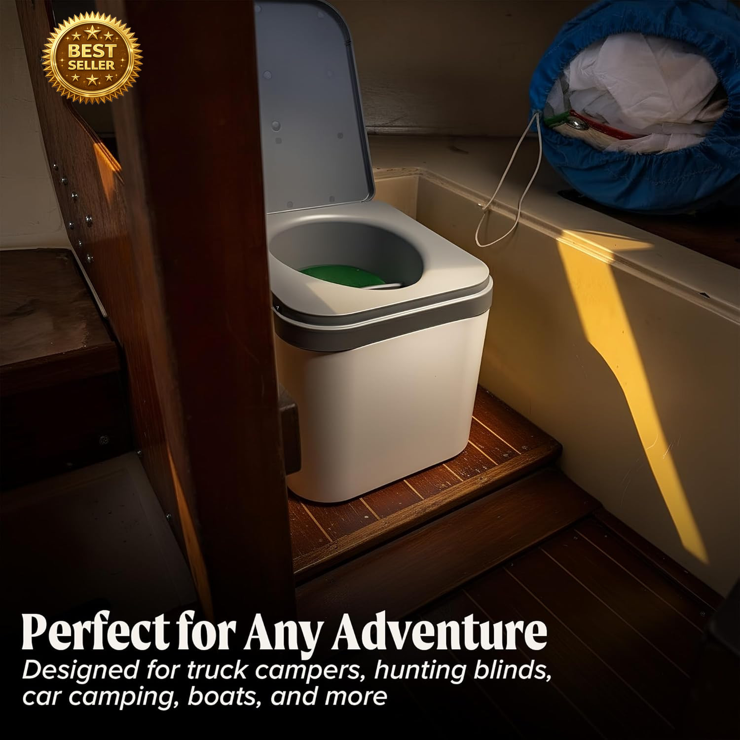 Portable Compost Toilet Camping No Electric Odor Free Urine Diverting Toilet 8G