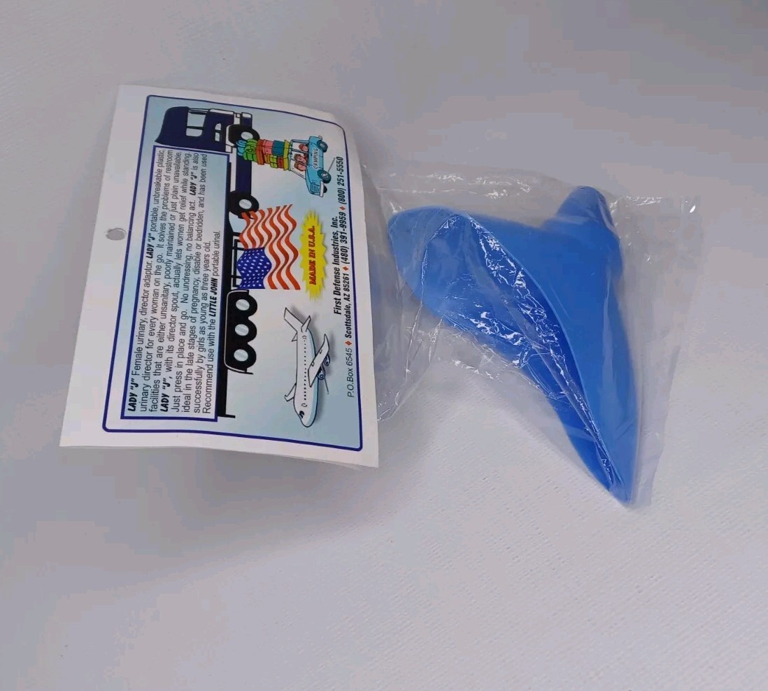 Lady Female Portable Urinal Urine Director Blue Plastic New