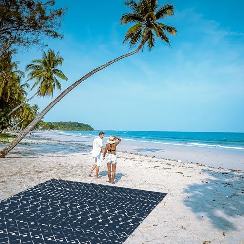Beach Blanket Waterproof Sandproof, Large Beach Picnic Blankets Foldable Sand