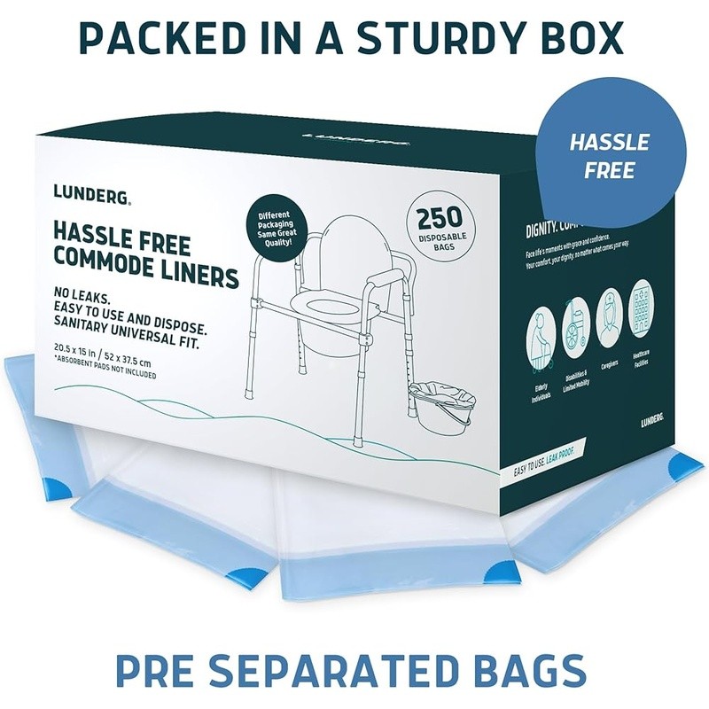 Portable Toilet Bags Disposable Easy Clean Sanitary Liners Camping Home Use