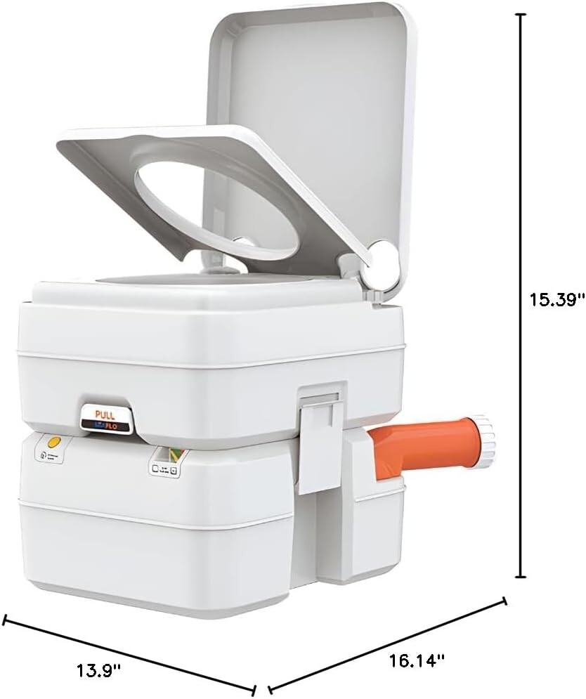 Durable Portable Toilet – 5.3 Gallon Capacity for Camping & RV Adventures