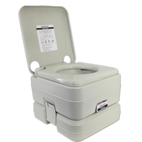 Premium Camping Portable Toilet – 5.8 Gallon Waste 3.43 Gall Fresh 2.6 Gallon