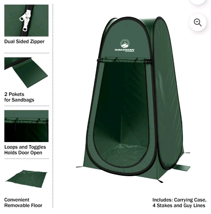 Pop-Up Pod – Instant Privacy Tent Dressing Room or Portable Shower Stall with…