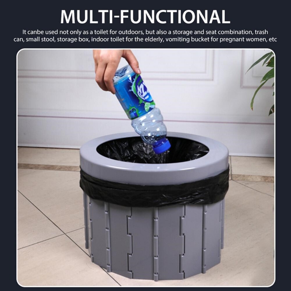 Folding Portable Outdoor Emergency Toilet for Camping Car Travel Porta Potty