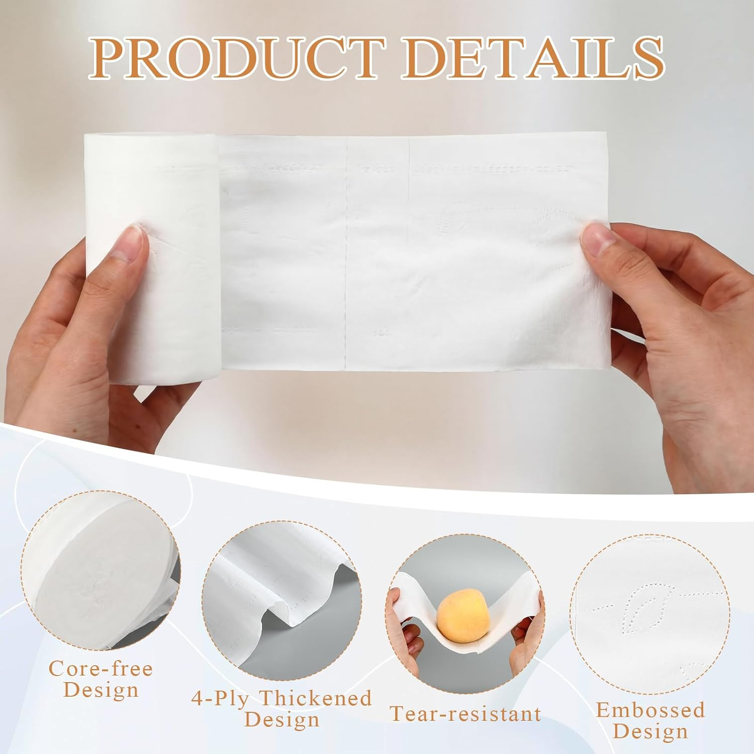 40 Rolls Travel Toilet Paper Individually Wrapped, Travel Toilets Papers to Go P