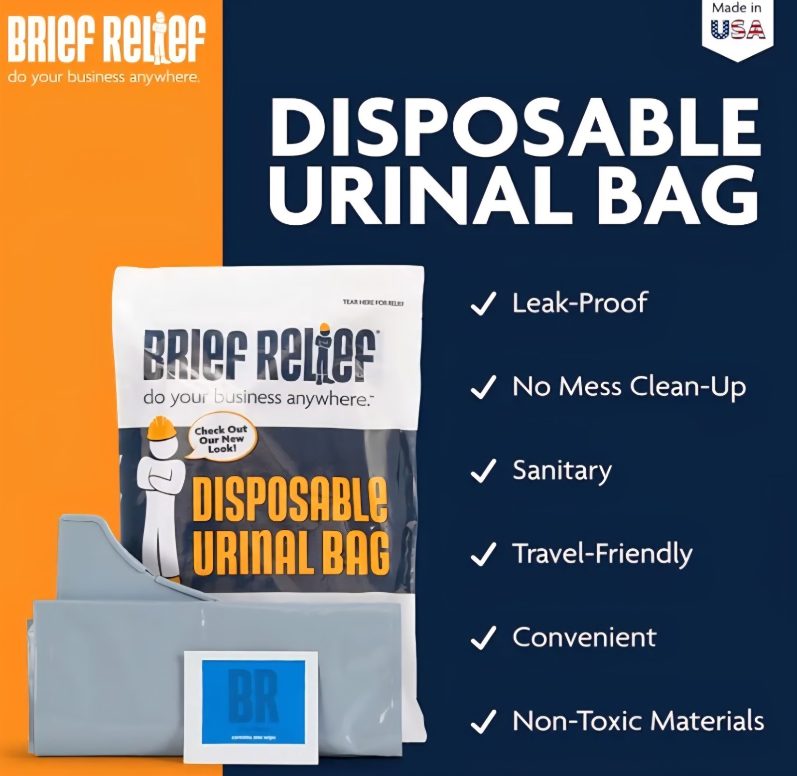 Brief Relief Disposable Urinal Bag (10 Pack) – American Innotek
