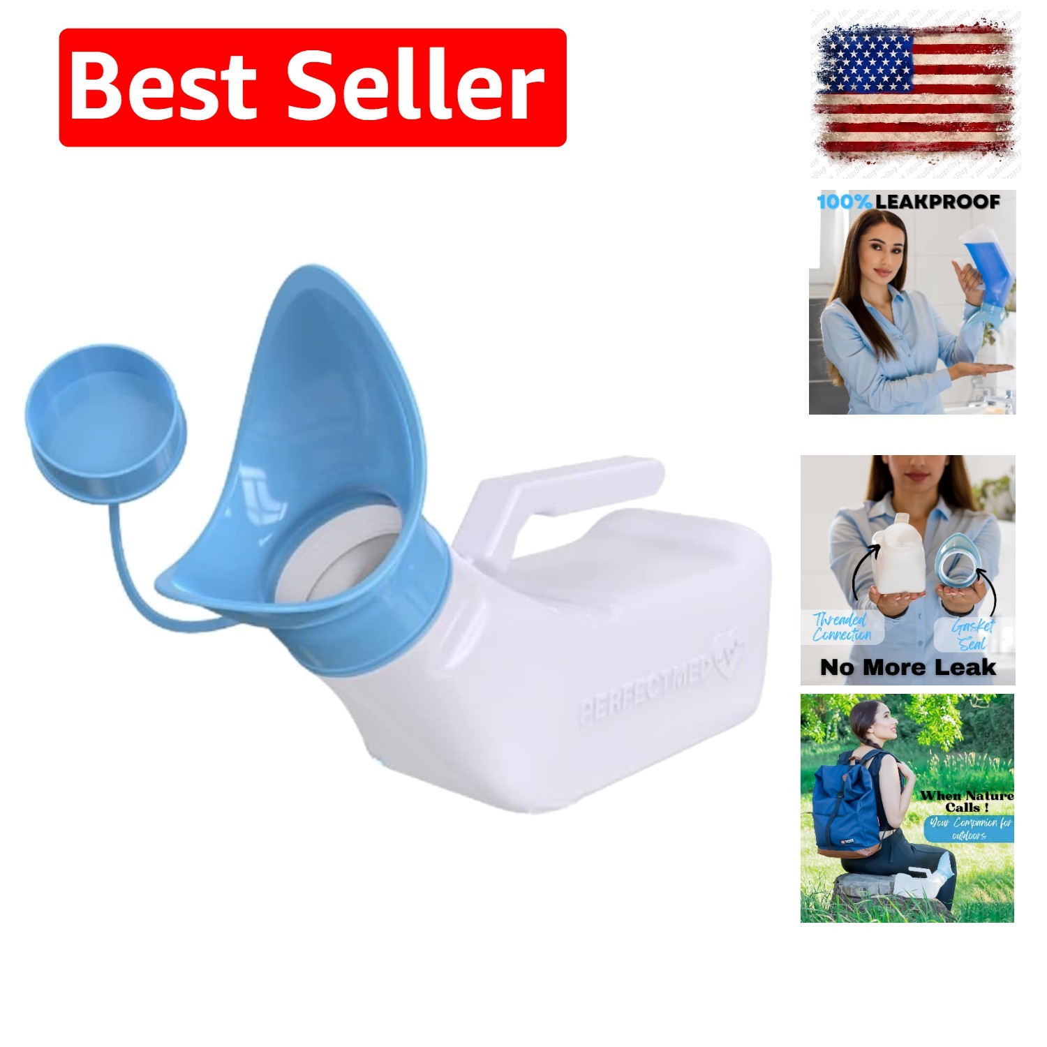Female Portable Urinal – Spillproof 32 oz Contoured Design for Ultimate Comfort