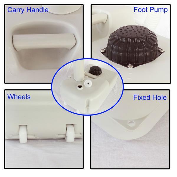 Portable toilet with sink and hand washing station – Camping WC with 20L flush