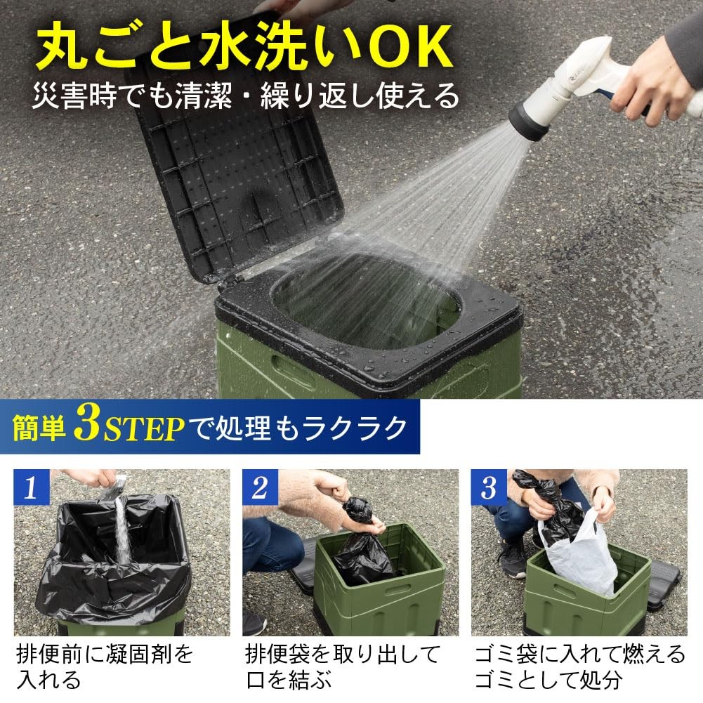 PYKES PEAK Portable Toilet 100 Uses Disaster Prep