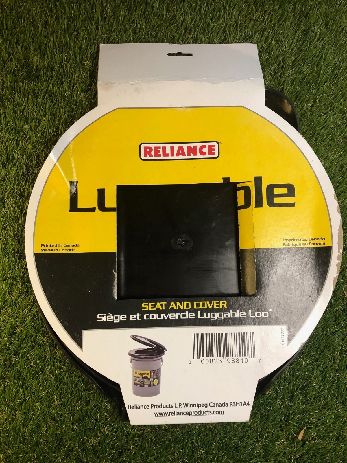 Reliance Luggable Loo Seat and Cover (Lid/Seat Only- 5gal Bucket Not Included)