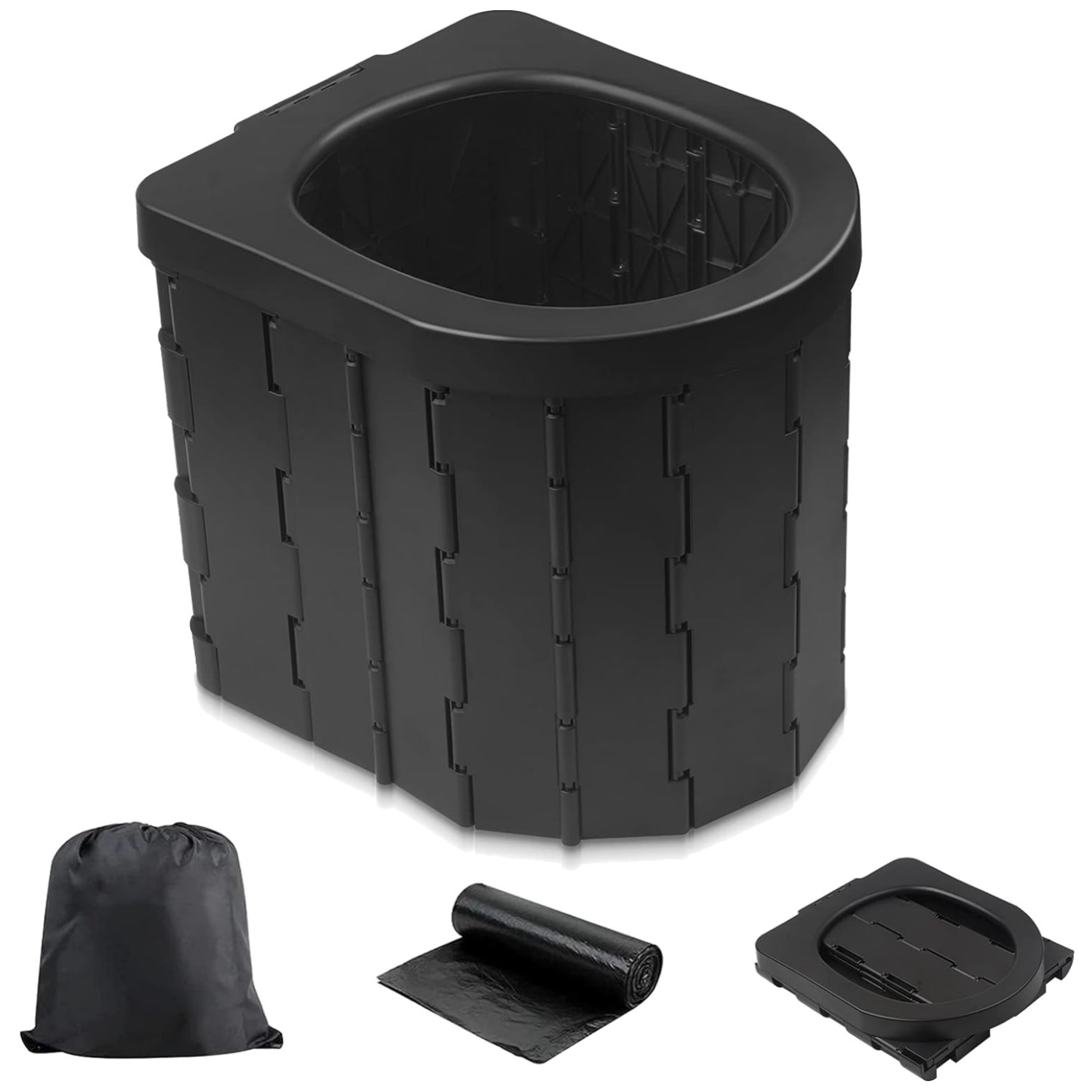 Foldable Travel Potty Bucket – Portable Commode Chair