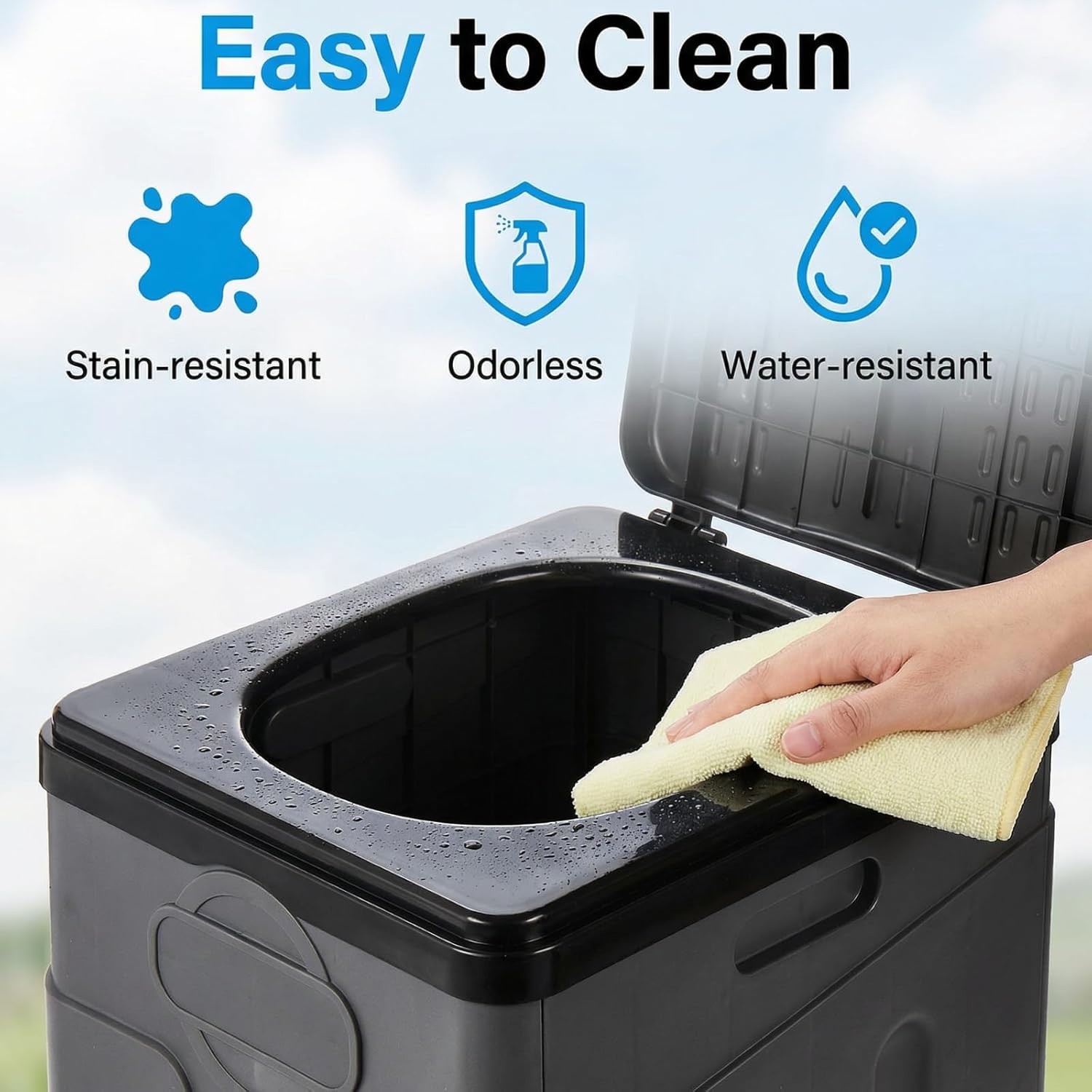 Lightweight Foldable Camping Toilet with Thick Bags – Compact and Portable