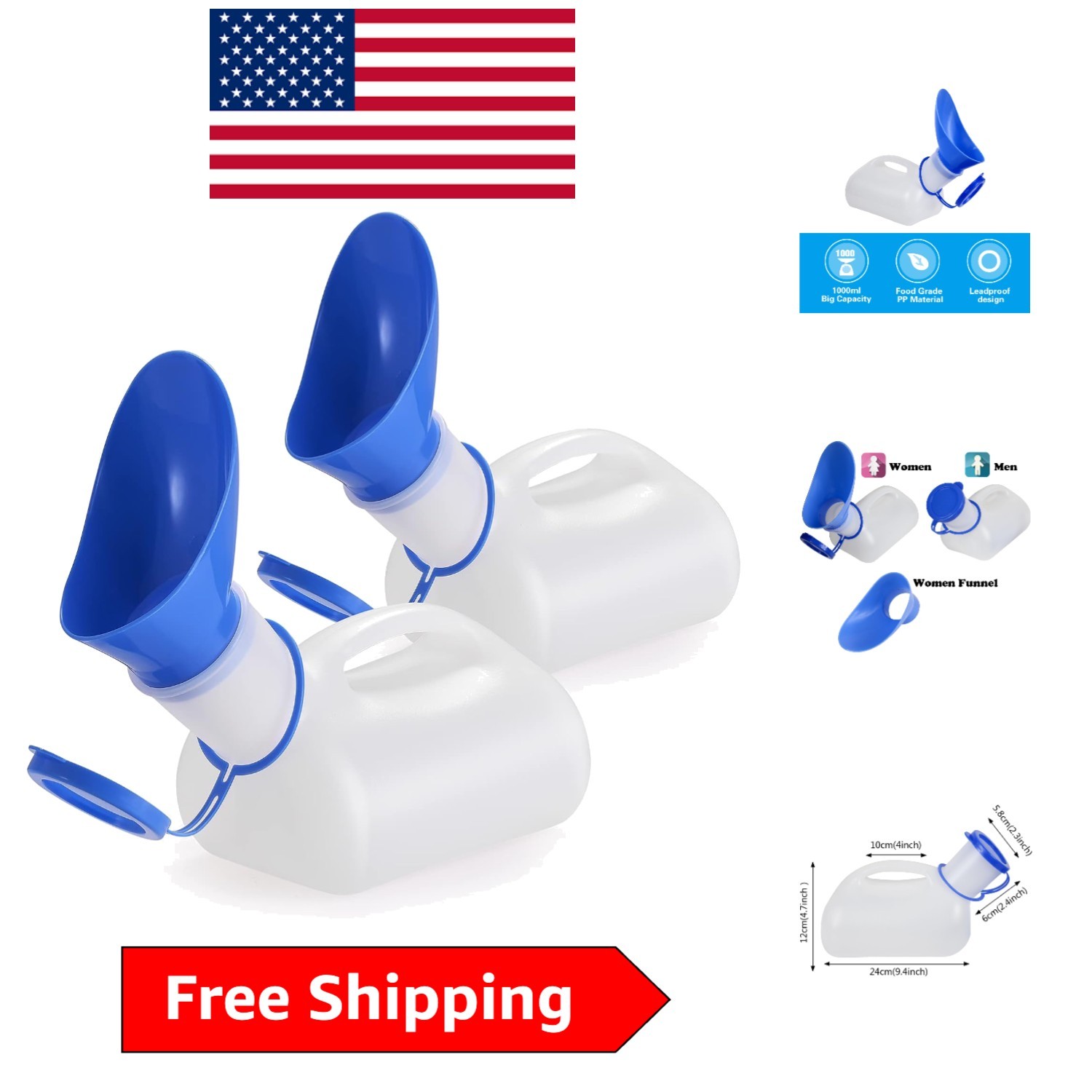 High-Quality Portable Toilet Urinal Set – Lightweight and Hygienic for All Ages