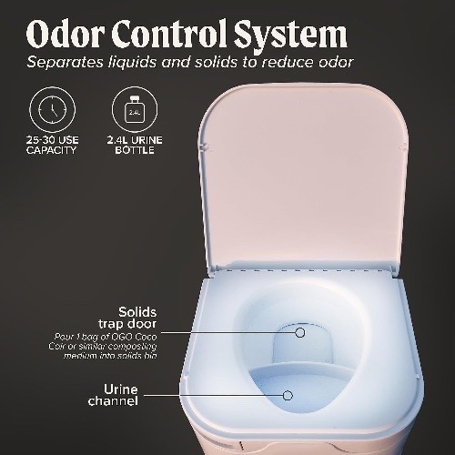 Origin 12V Electric Composting Toilet Grade Compact, Odorless, Off-Grid Solution