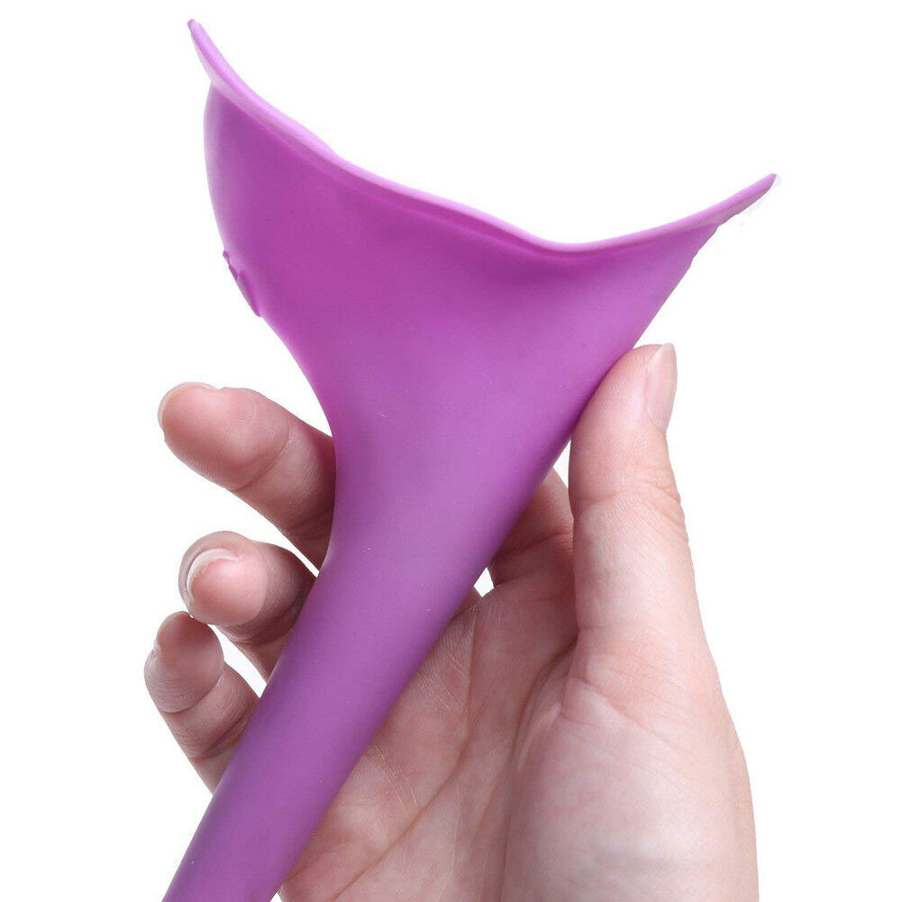 Women Urination Device Reusable Silicone Funnel Travel Camping Standing to Pee