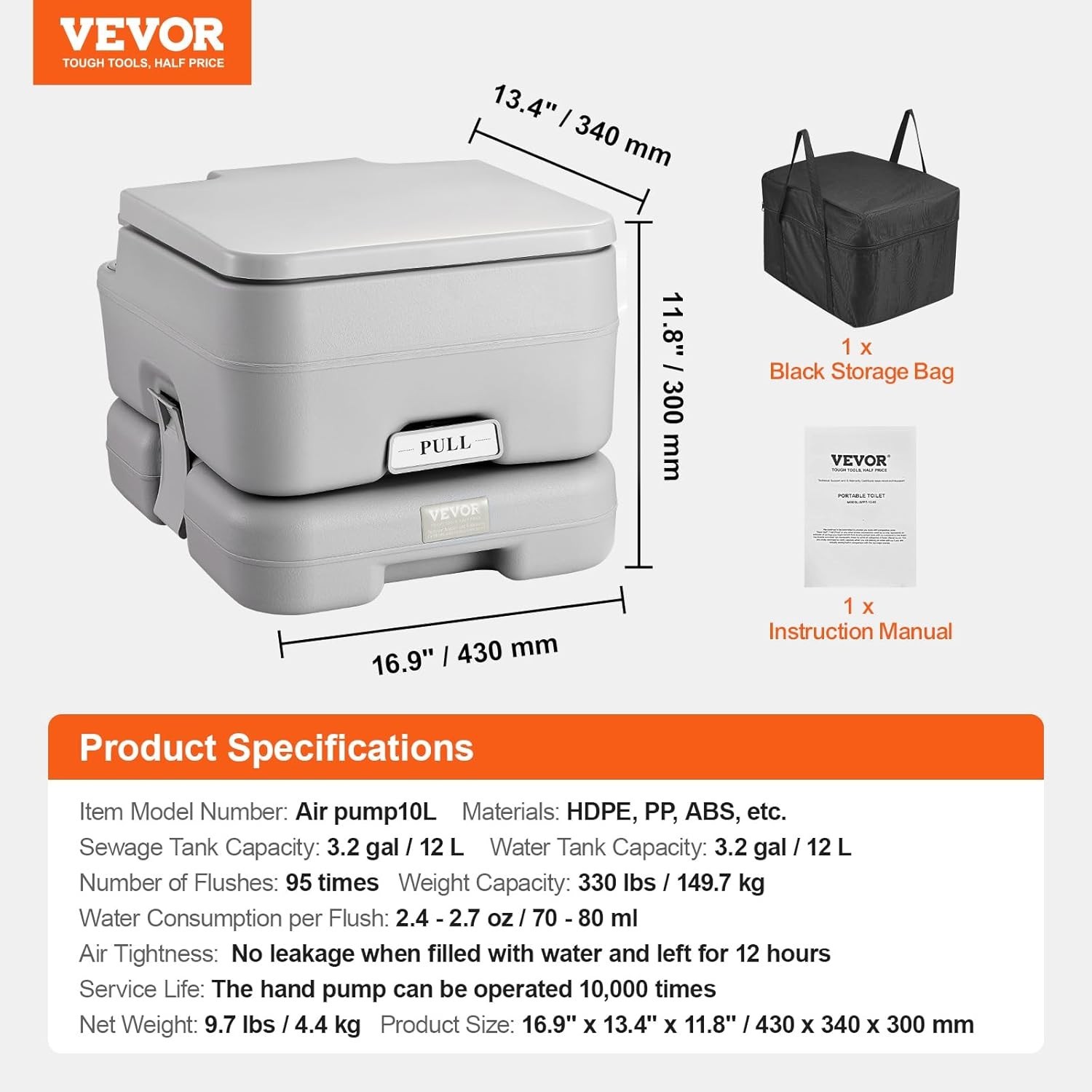 Push-Button Pressurized Flush Toilet – Safe for Kids & Adults, Travel Essential