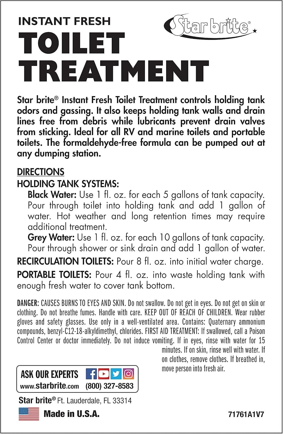 Non-Toxic Odor Control – RV Marine Portable Toilet Treatment