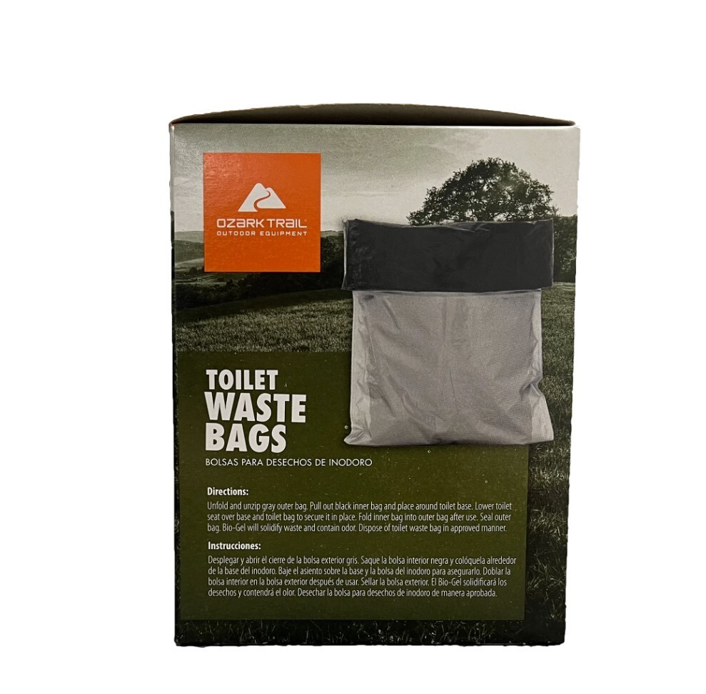Brand Double Doodie 2L Portable Camping Toilet Plastic Waste Bags (6 Pack)