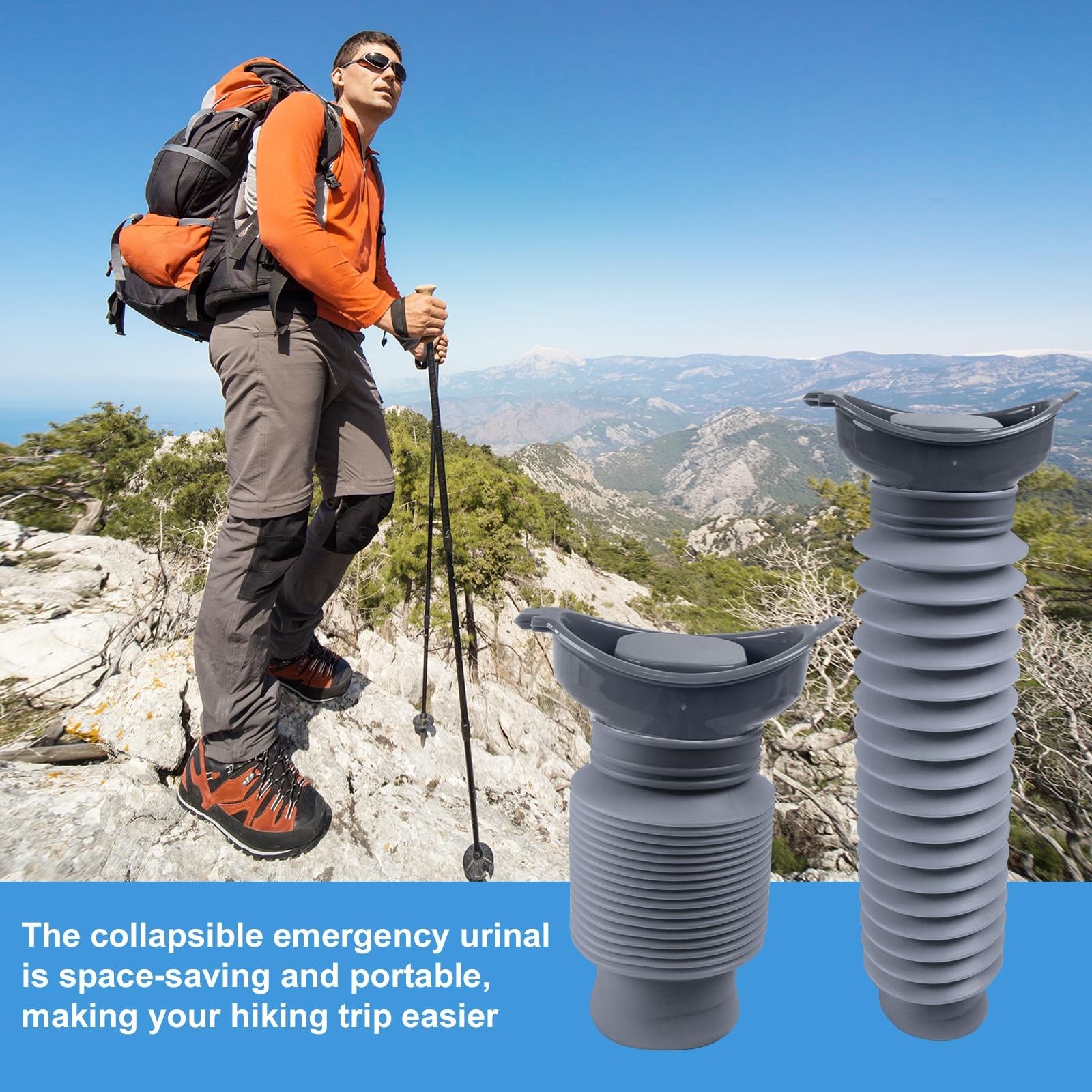 Portable Urinal Men Women Collapsible 750ML Urine Bottle Travel Camping Car