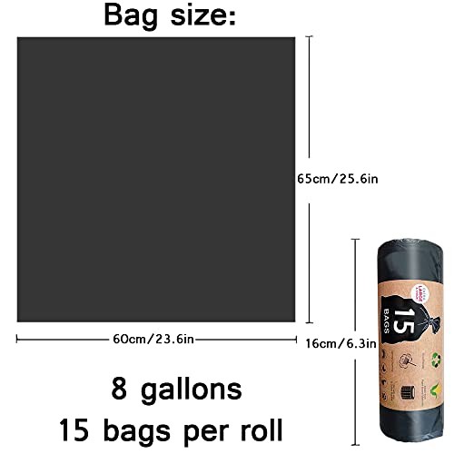Portable Toilet Bags, 30 Count 8 Gallon Thickened Compostable Trash Bags, 5