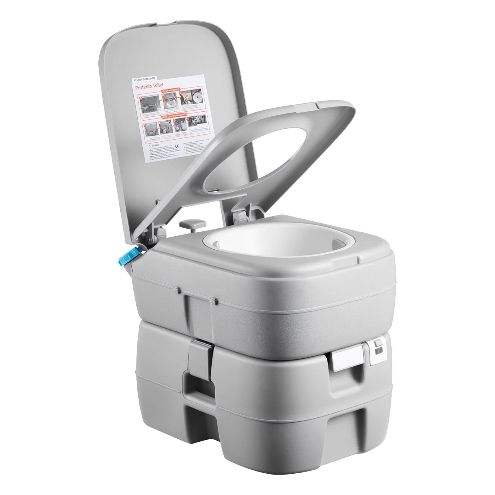 Portable Toilet 7.9 gal Detachable Tank 200 Flushes Camping