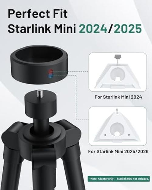 Starlink Mini Tripod Adapter – 1/4″-20 Aluminum Mount – Adapter for All