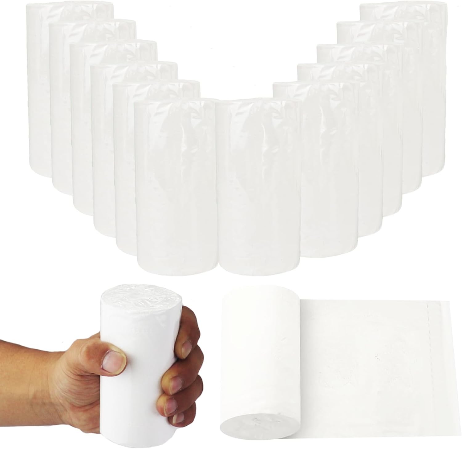 Travel Toilet Paper 12 Rolls Portable Pack Toilet Tissue Compact Soft