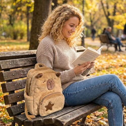 Plush Capybara Backpack – Cute Plush Capybara Backpack – Mochila de Capibara