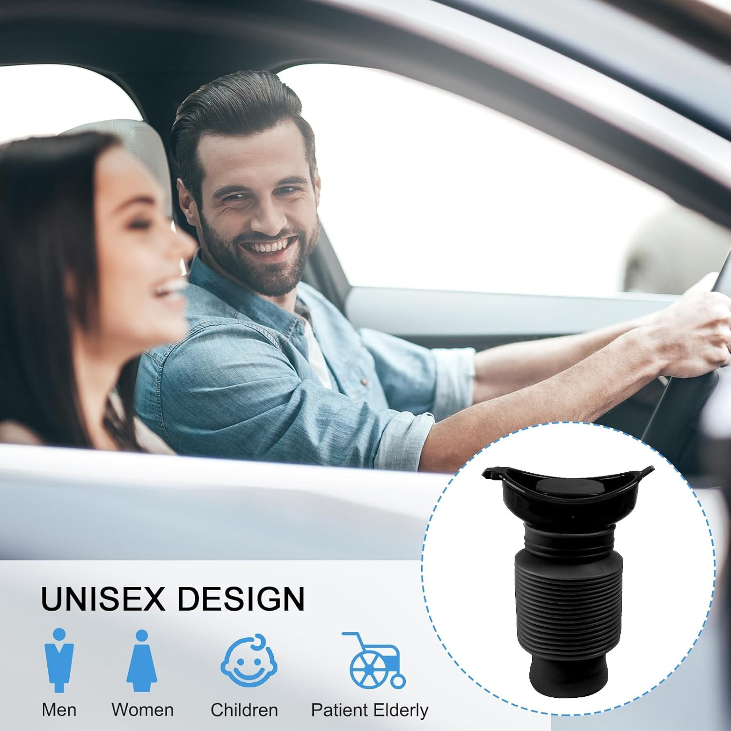 Pee Bottles for Men, Collapsible Urine Bottle 750ML, Portable Urinal for Women,