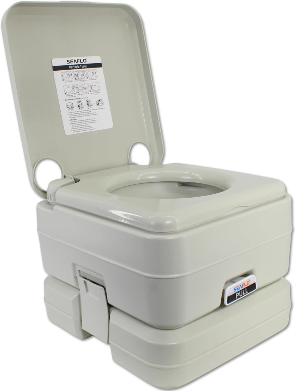 Versatile Off-Grid Outdoor Toilet – 3.43 Gallon Fresh Tank, 440 lbs Capacity