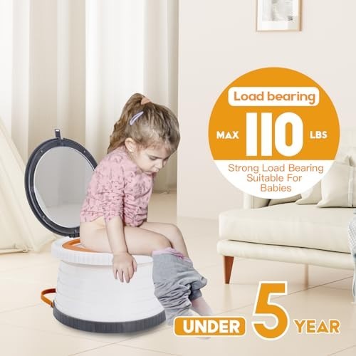 Portable Toilet for Kids – Travel Potty Seat with Bag, Ideal for Camping & Outdo