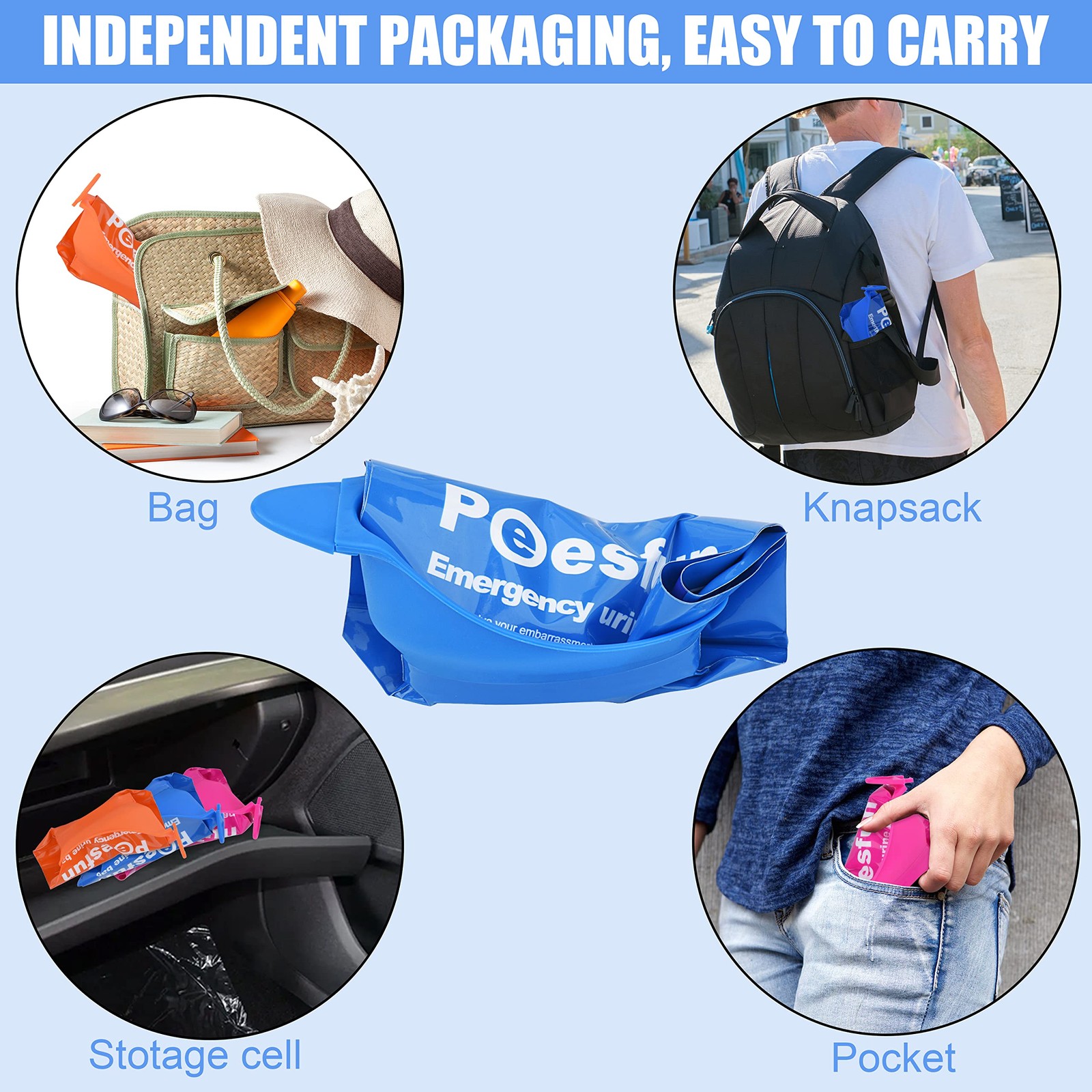 Disposable Urinal Bag, Urine Bag,900CC Leak-Proof Pee Bag with Super Absorben…