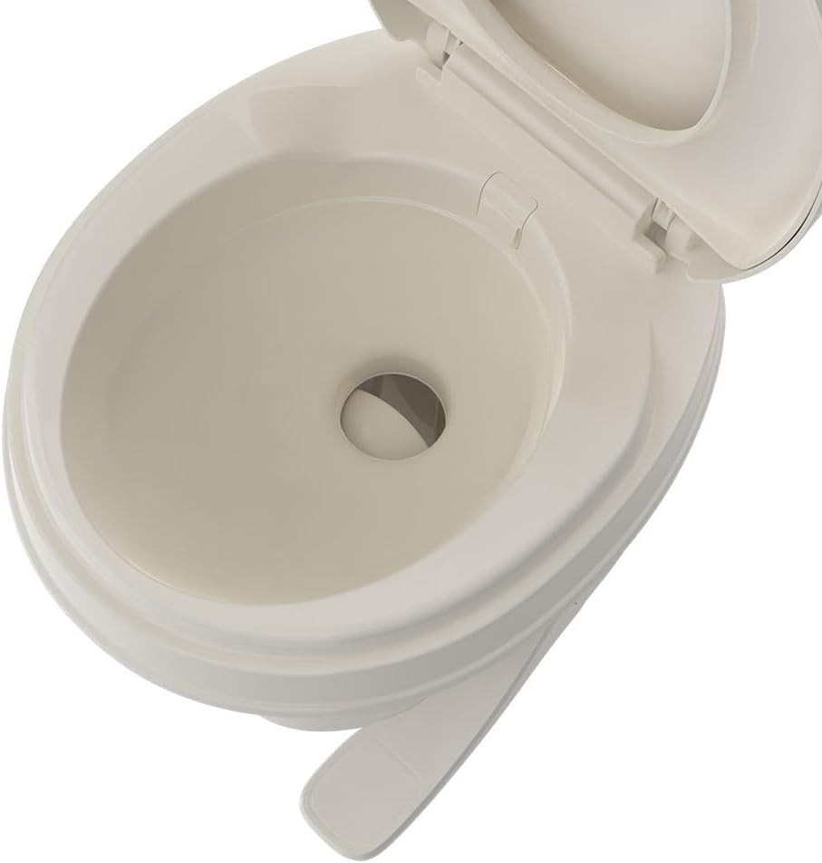 SEAFLO Residential Height Bone Camper/RV Toilet with Sprayer Attachment, 18.5”
