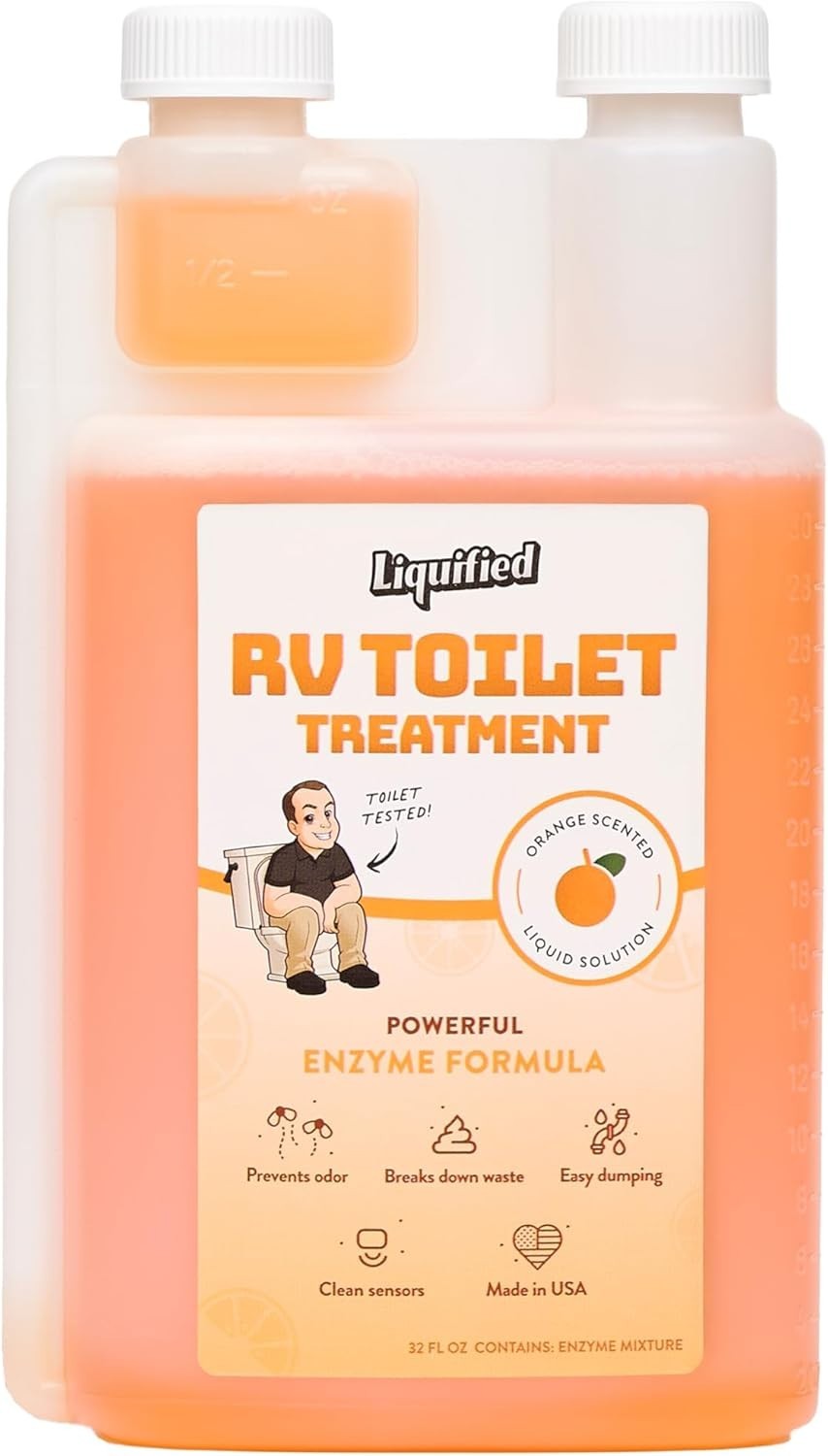 Toilet Treatment Black Holding Tank Digester Odor Eliminator 32oz Orange Scent