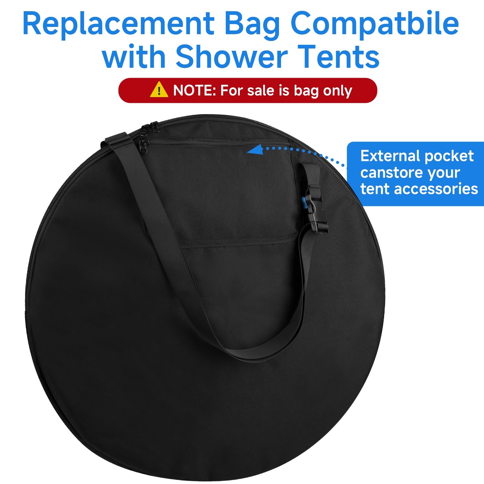 Carry Bag for Pop Up Privacy Shower Tent, Lightweight Replacement Bag with Sh…
