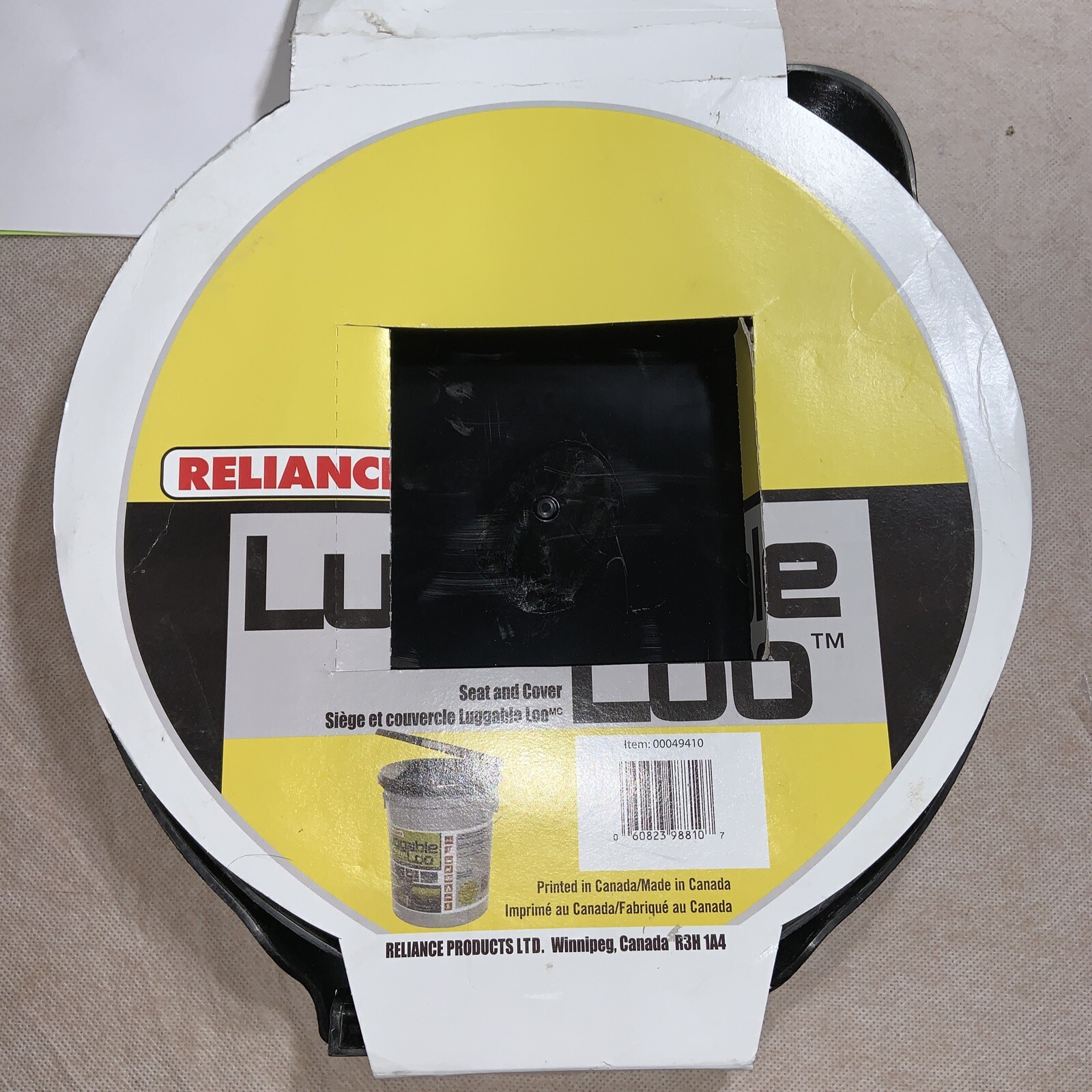 Reliance Luggable Loo Portable Toilet, Black – ‎9881-03