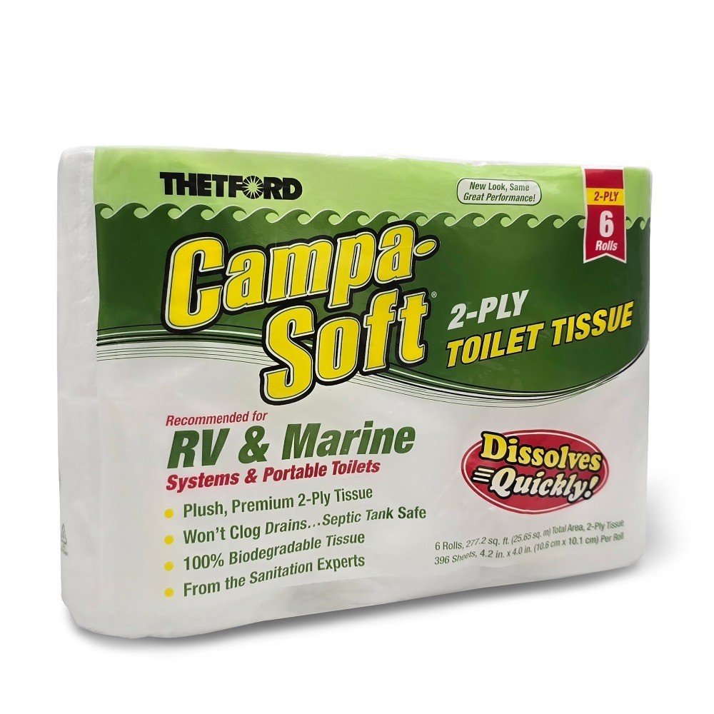 RV Marine Toilet Paper Septic Safe Biodegradable Soft 6 Rolls