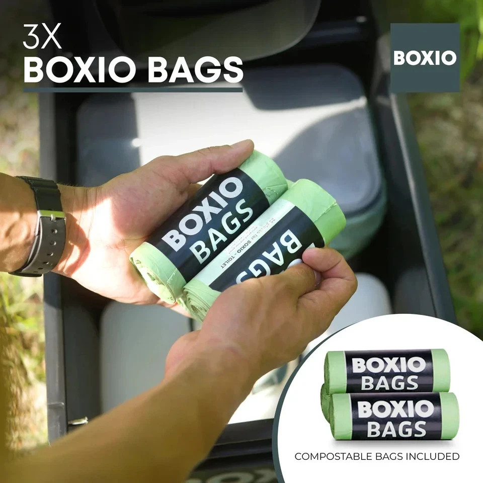 BOXIO TOILET PLUS Portable Composting Toilet | Camping Garden Travel | No Chemic