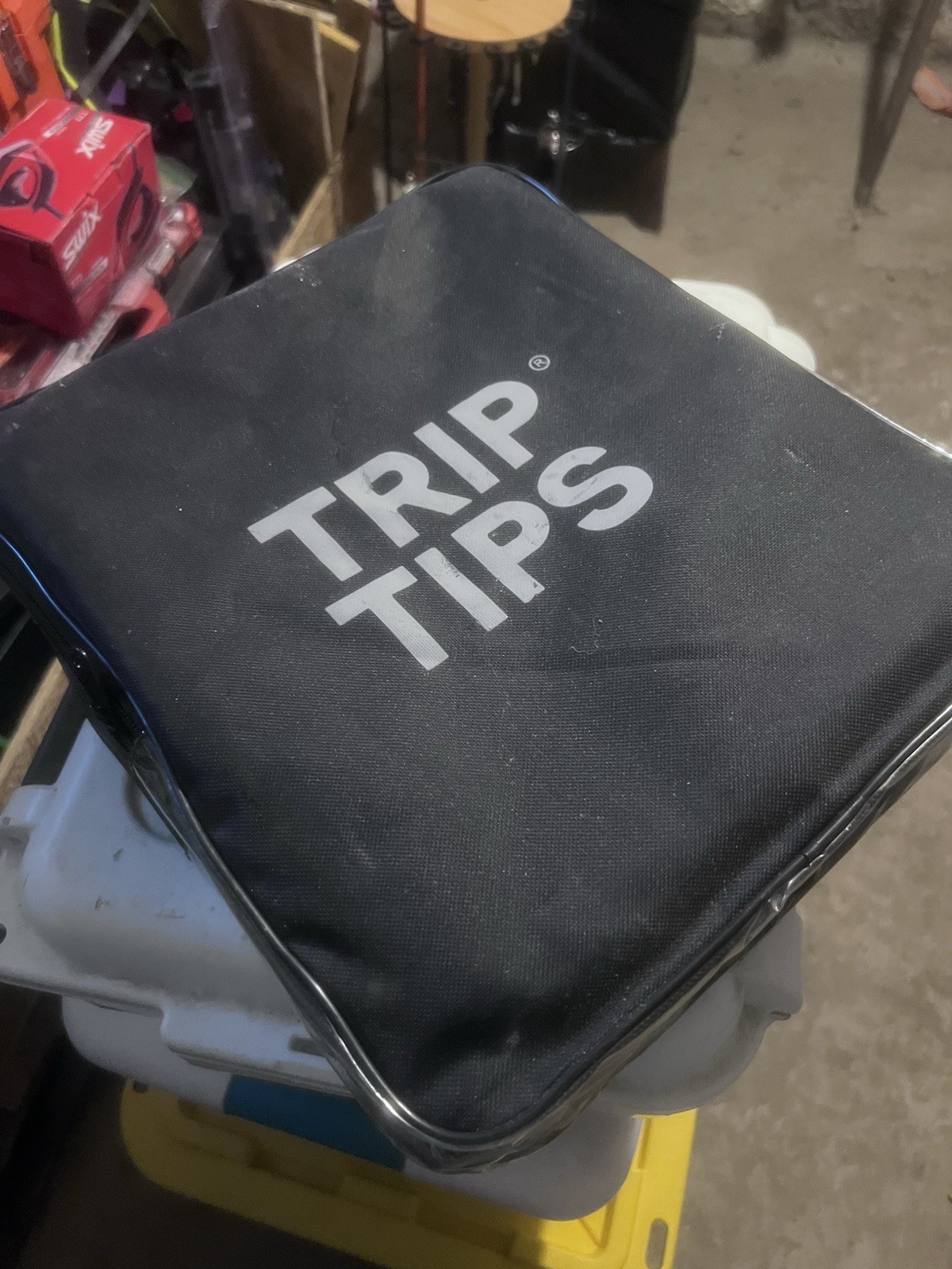 TRIP TIPS Portable Square Camping Toilet Black