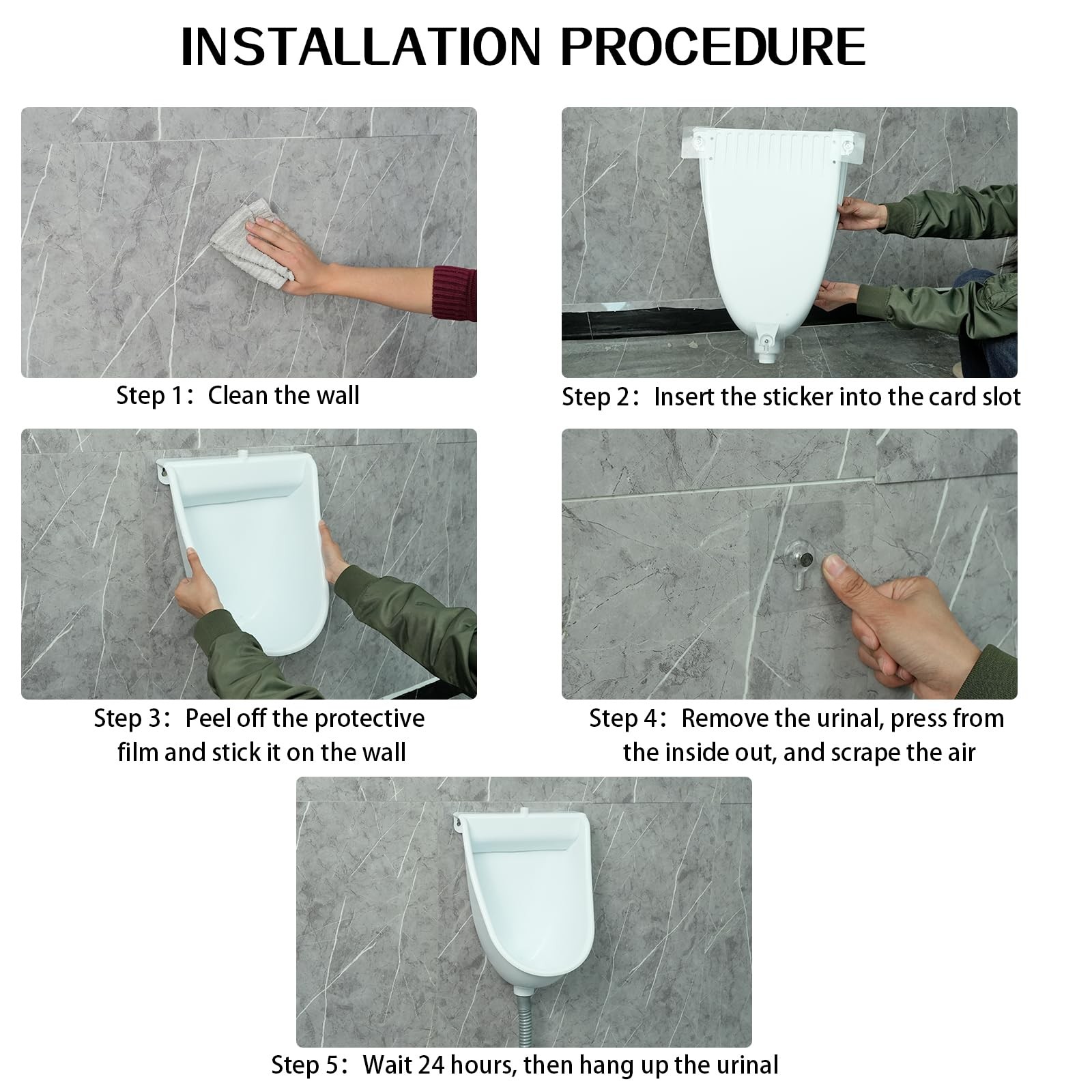 Wall Mounted Commercial Urinal Universal Washout TopSpud Urinal Bathroom Wate…