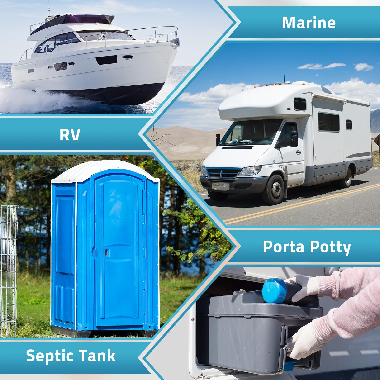 PAULINN RV Toilet Treatment Drop Ins, 50 Packs Septic Tank Treatment Pods Holdin