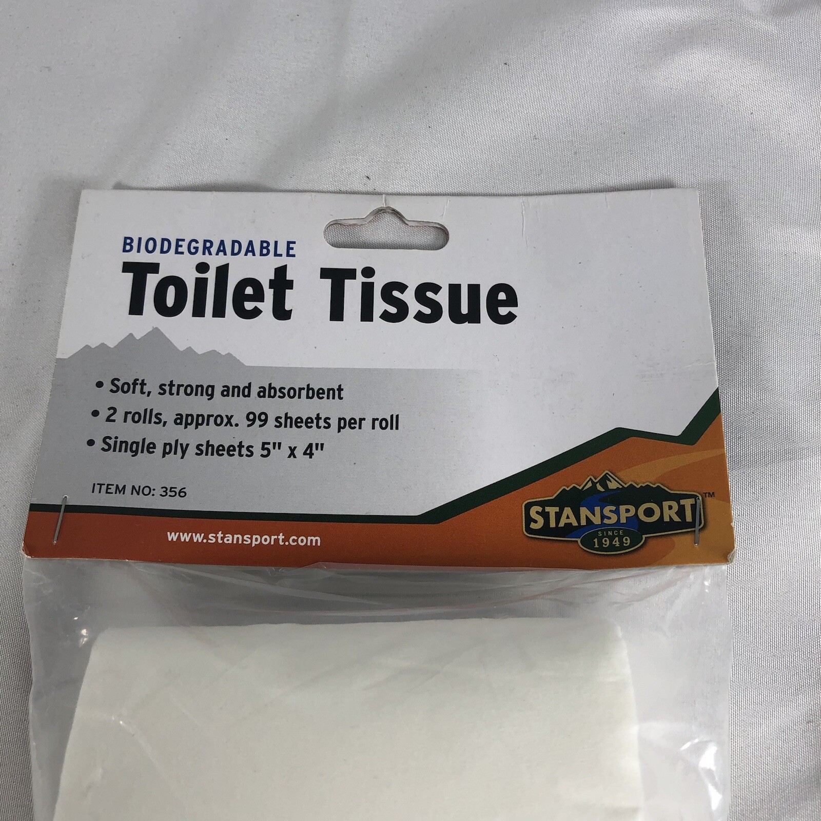 STANSPORT BIODEGRADABLE TOILET TISSUE ABSORBENT SINGLE PLY 2 PACK NEW