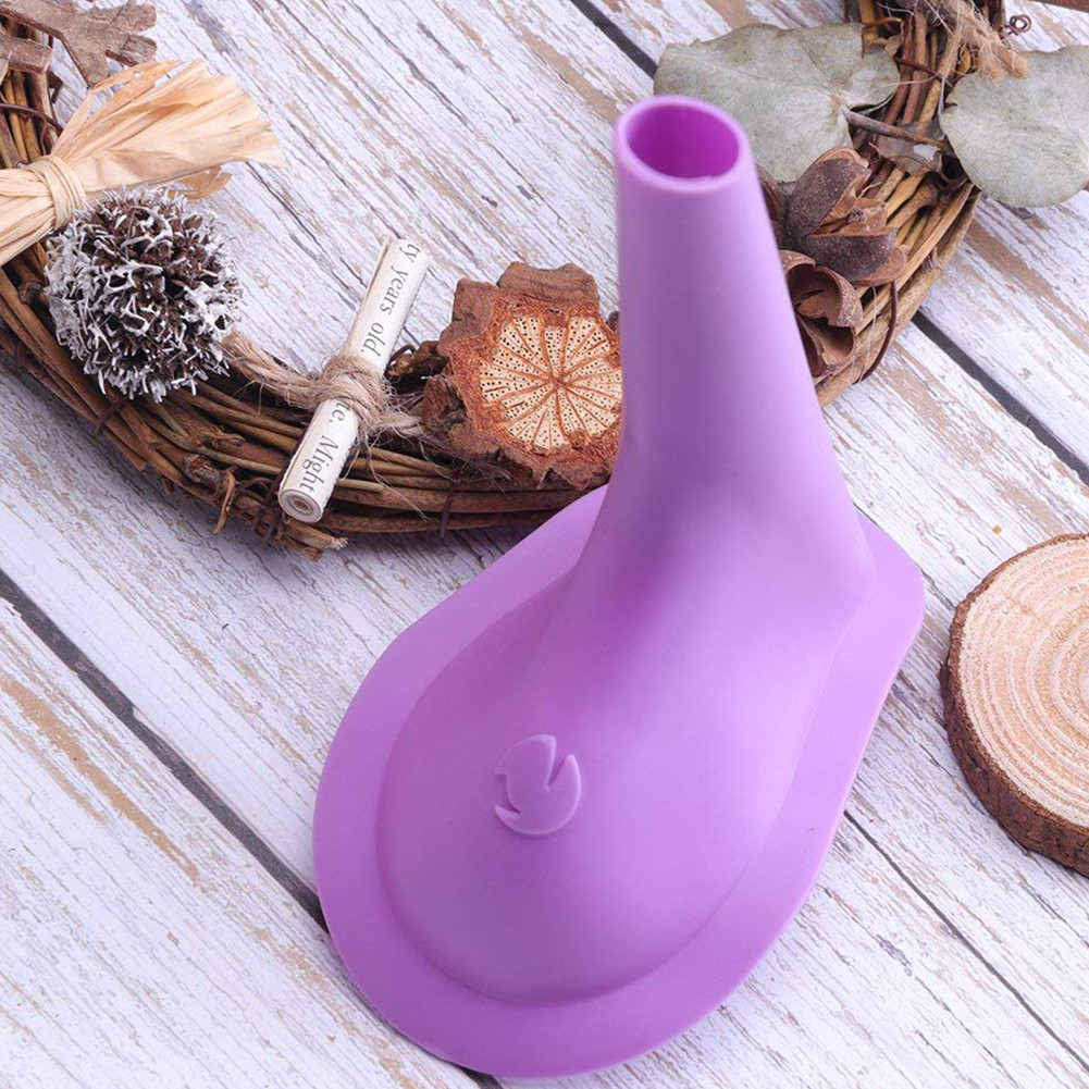 Women Urination Device Reusable Silicone Funnel Travel Driving Standing to Pee #