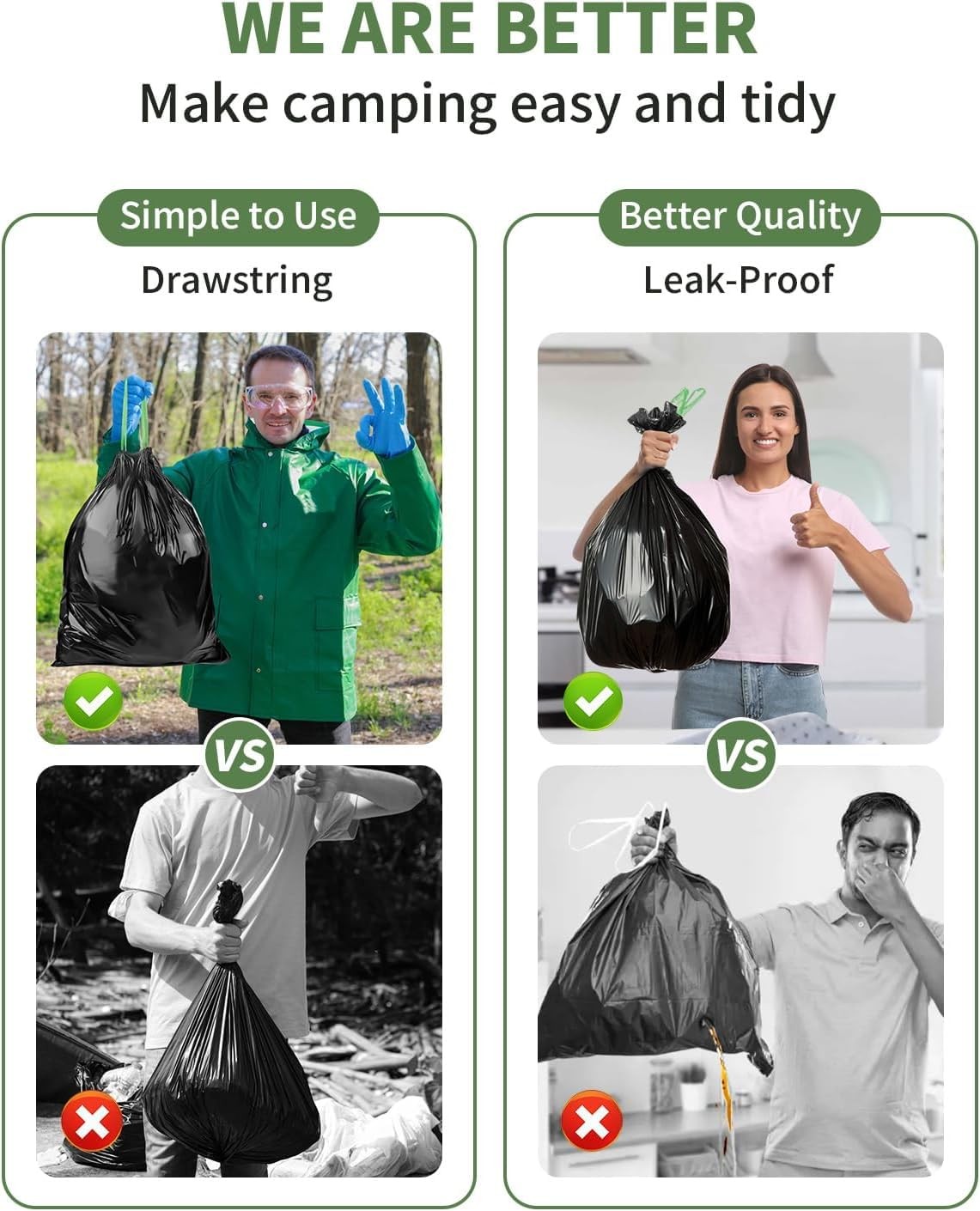 Camping Toilet Bags Poo Gel Set,35 Portable Toilet Bags with 35 Poo Gel Set