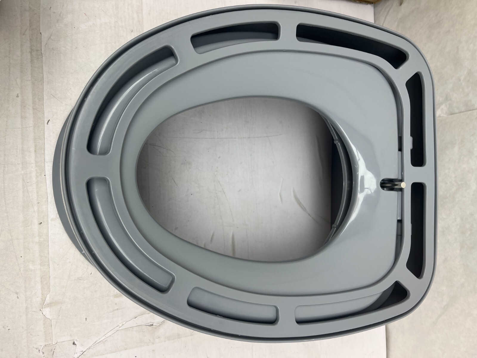 Vingli Portable Camping Toilet Commode w/Detachable Inner Bucket Gray AM21