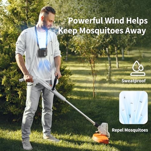 Socool Portable Waist Fan Clip on Wearable Belt Personal Fan Rechargeable Black