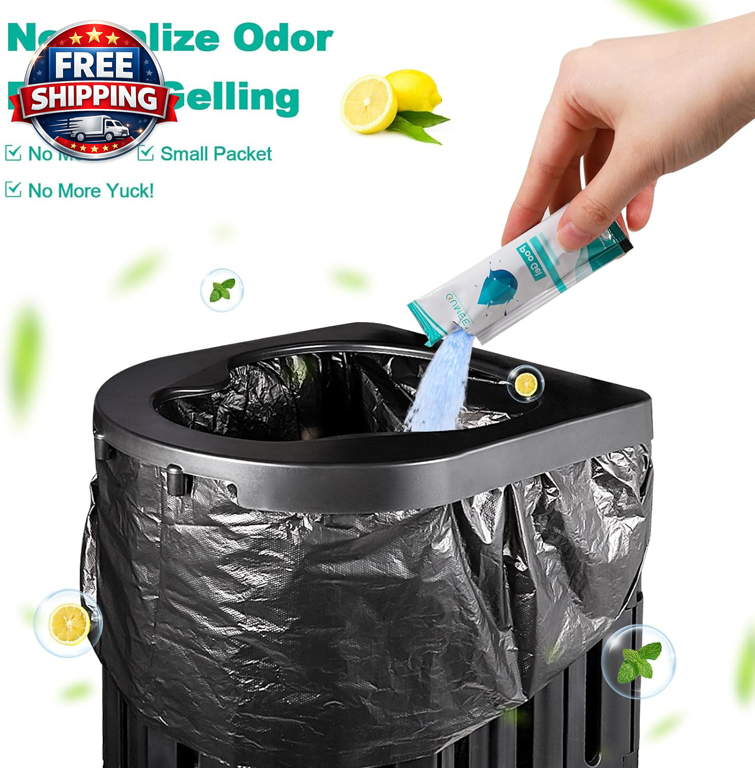30 PACK Poo Gel for Portable Toilet, Camping Toilet Powder for Potty Bags